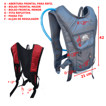MOCHILA DE HIDRATAÇÃO TÉRMICA 2L ADVENTURE G2 