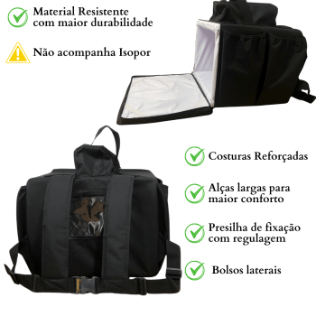 Mochila Bag para Motoboy Entrega - Sem Isopor 