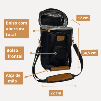 Bolsa para vinho Premium - 2 Garrafas 