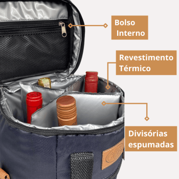 Bolsa para vinho Premium - 4 Garrafas